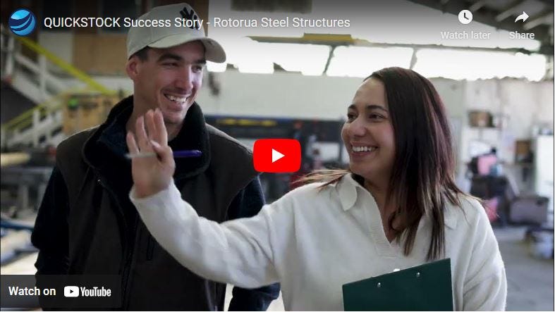 Rotorua Steel Structures Say QUICKSTOCK Has Improved Their Business Hugely