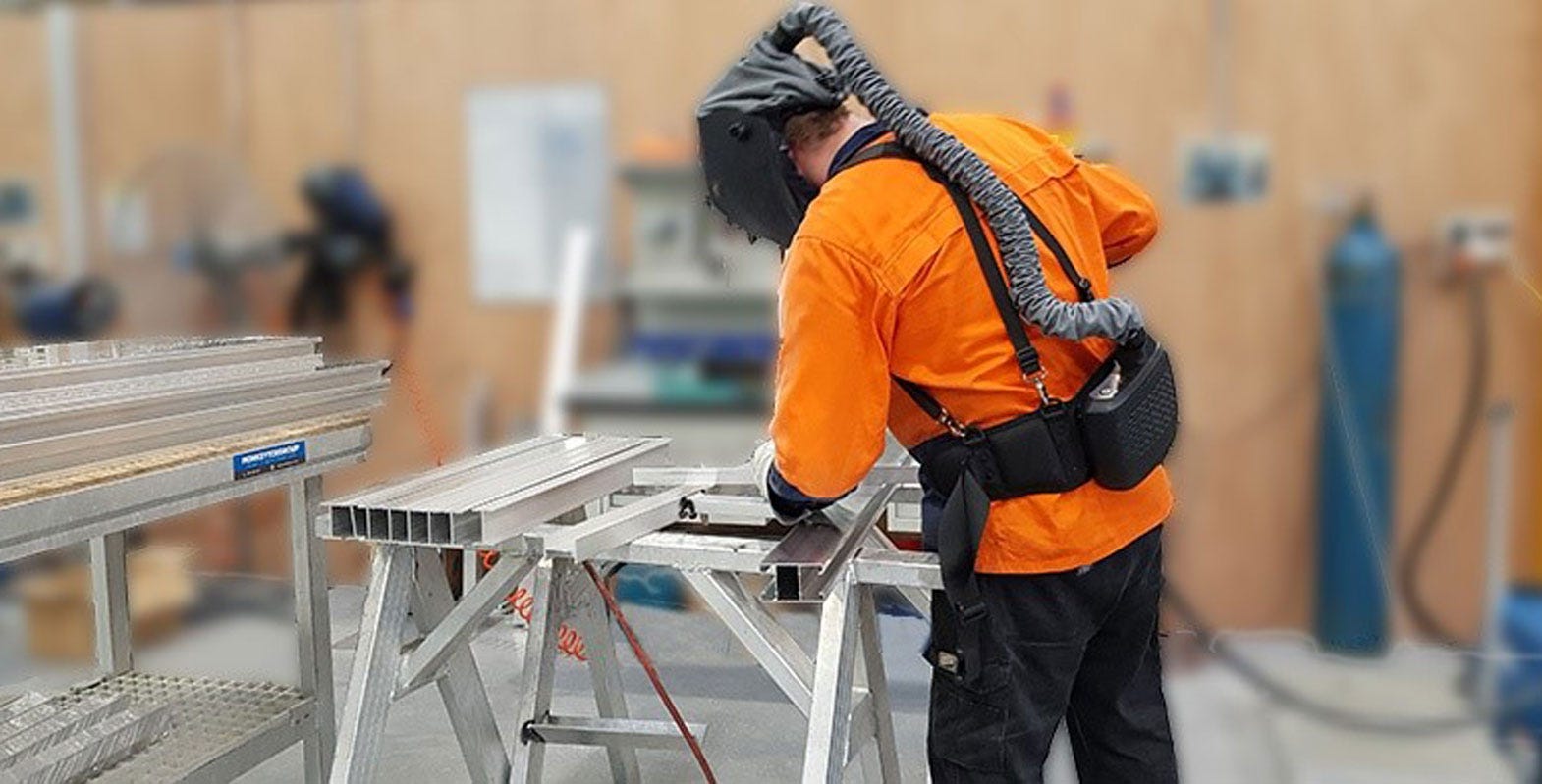 Attention bosses - see increased productivity with this respiratory welding helmet!